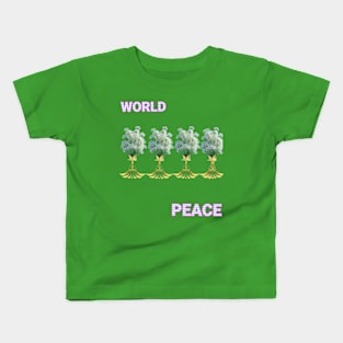 world peace art Designs. Kids T-Shirt